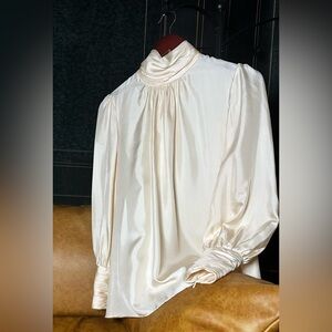 Zimmerman celestial gathered blouse in cream